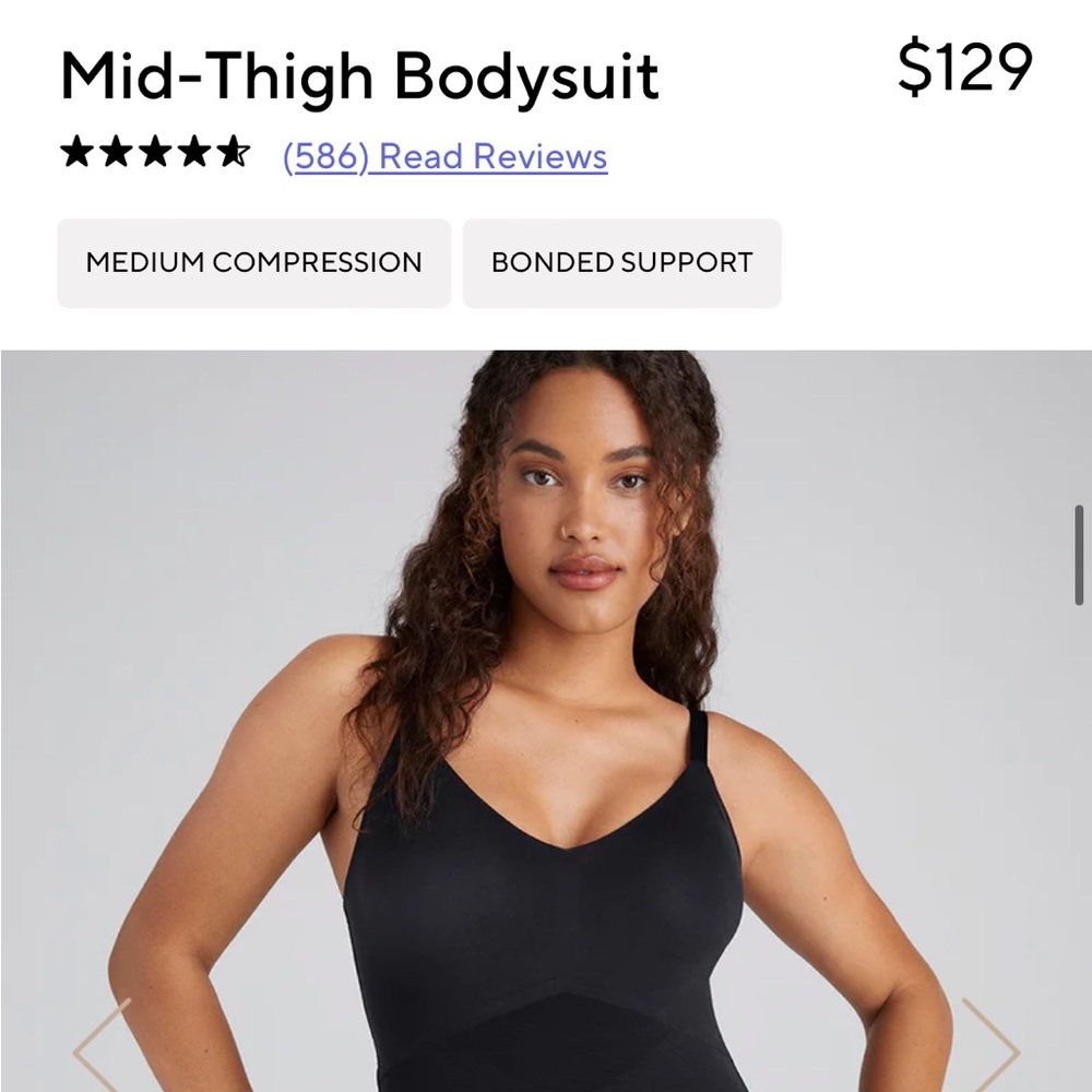 Brand new Black Honey-love mid thigh body suit